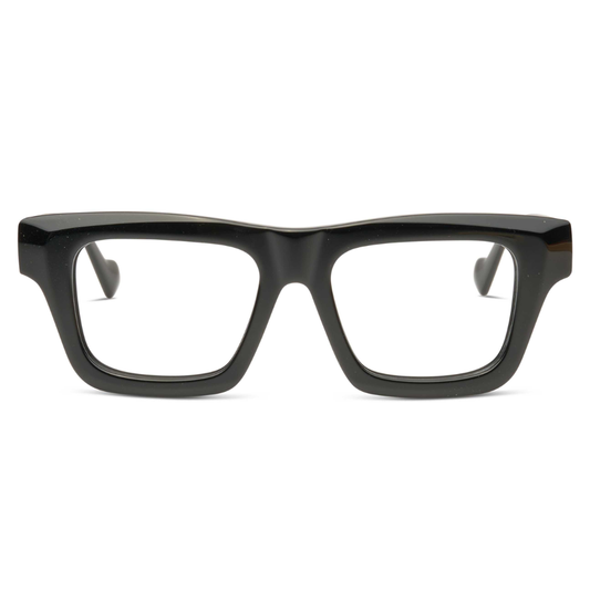 KREUZBERGKINDER Dirk Black women's eyeglasses - square black acetate prescription frames
