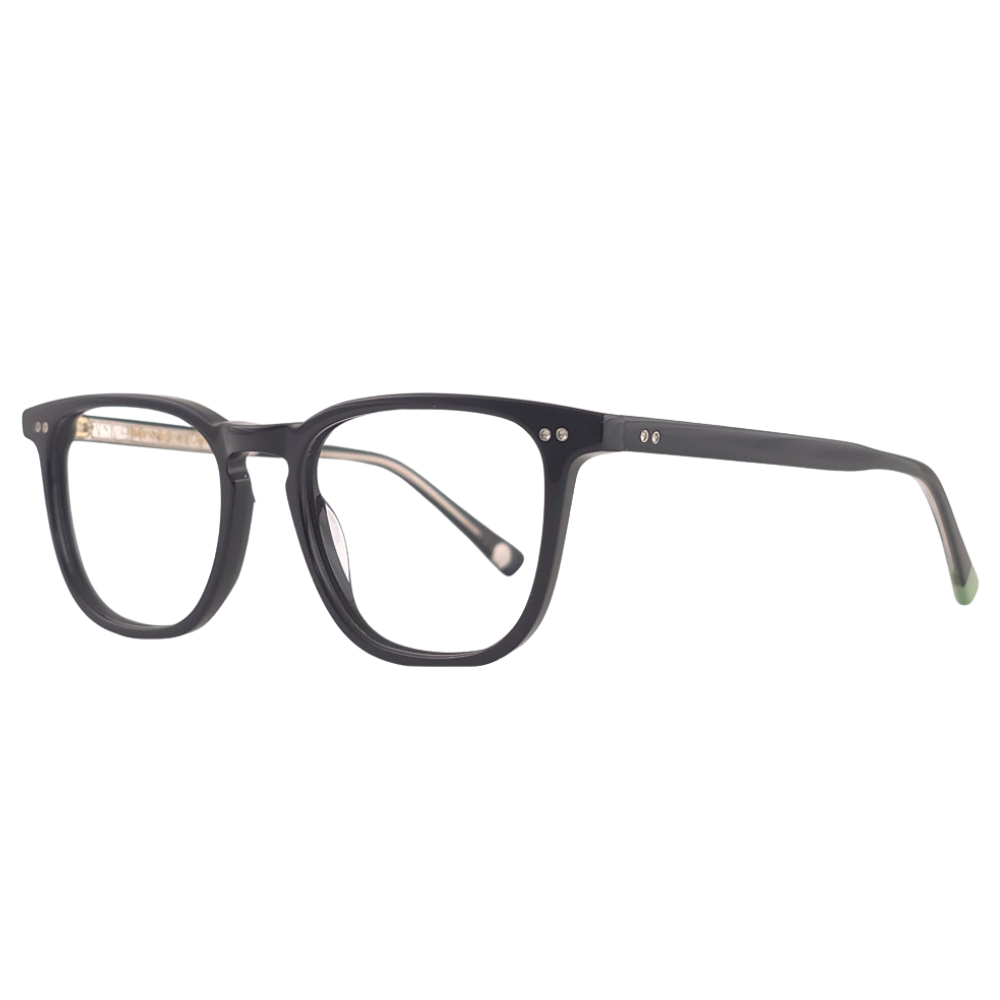 MARJO Flame C1 prescription glasses - side view showing square acetate design
