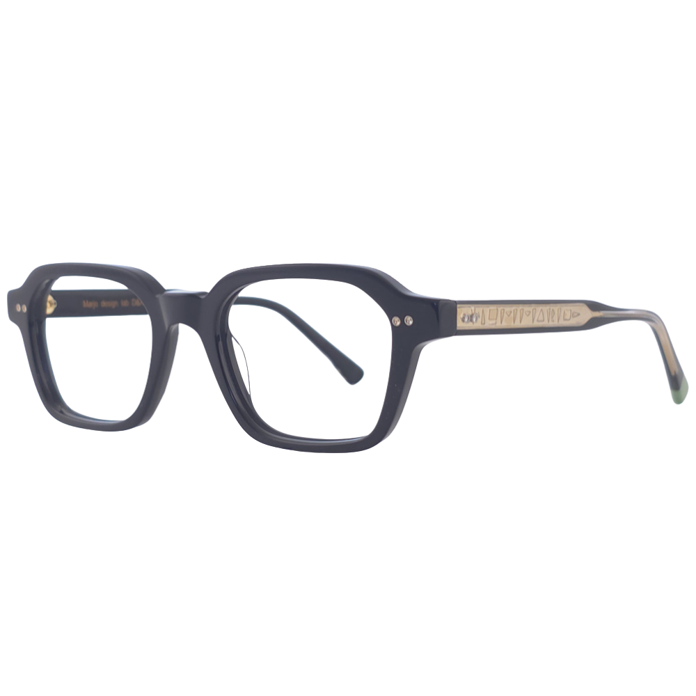 MARJO Perseus C1 prescription glasses - side view showing geometric acetate design
