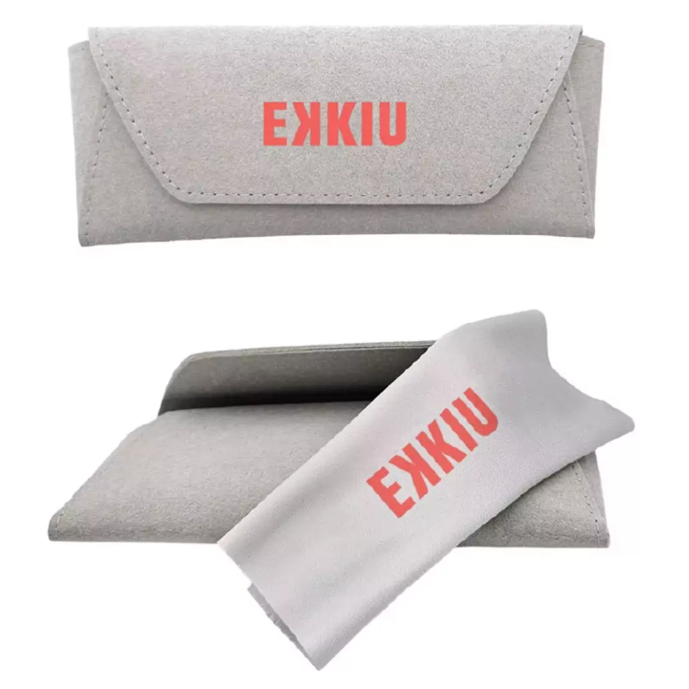 EKKIU KT22607B sunglasses with protective case and cleaning cloth
