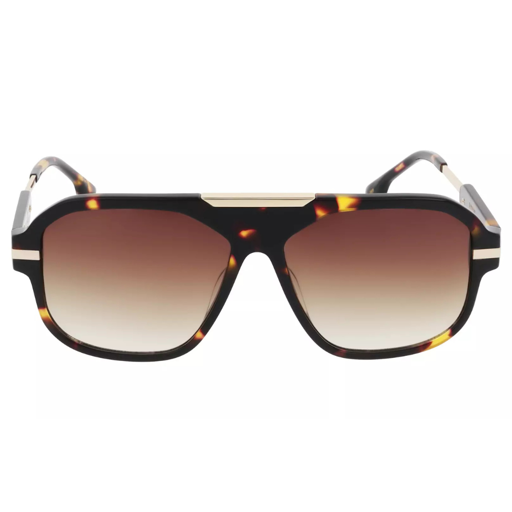 EKKIU KT22607B sunglasses - polarized gradient chocolate lenses havana demi gold frame
