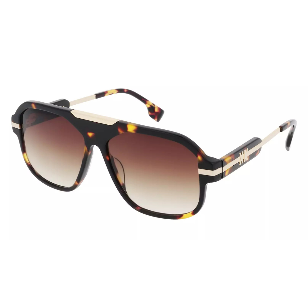 EKKIU KT22607B sunglasses - side view showing square pilot frame design
