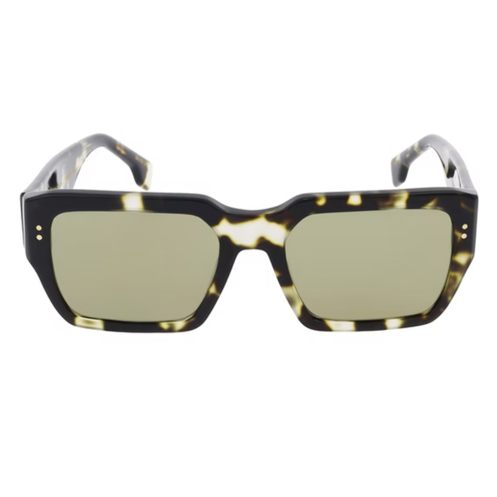 EKKIU KT22503 sunglasses - premium square tortoiseshell green frame UV protection
