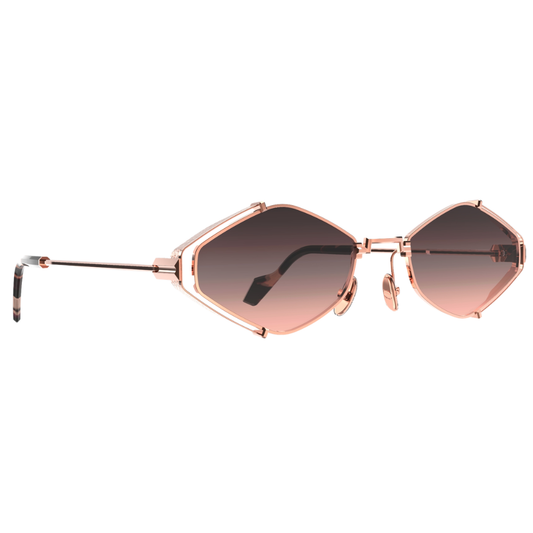 Original Vintage Sunglasses Twenties TW01 - rose gold steel frame smoke to peach gradient lenses
