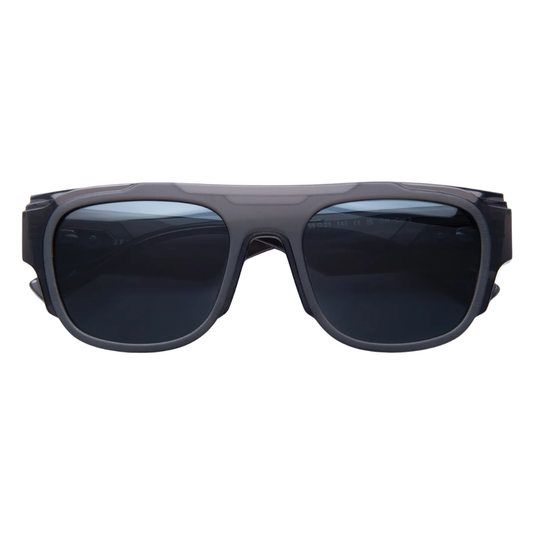 J.F. Rey Bradley 0202 polarized sunglasses – front view, premium acetate frame with sculptural cybernetic design
