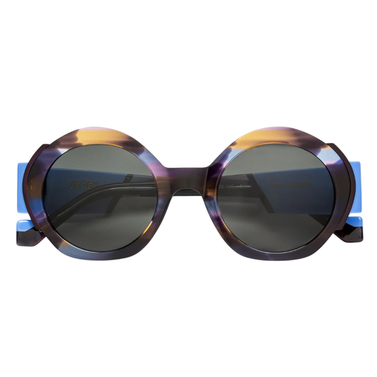 J.F. Rey Chloé 7871 limited edition polarized sunglasses – front view, multi-layered acetate frame with contrasting lamination and metal insert
