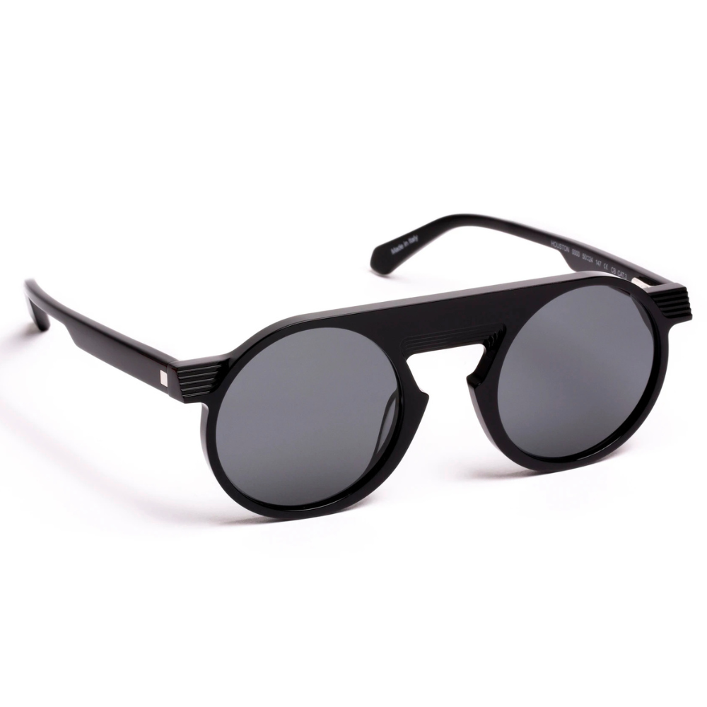 J.F.REY Houston retro-inspired sunglasses – side profile showing handmade acetate frame and temples
