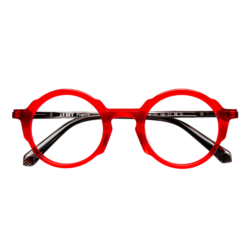 J.F.REY JF1583 fine acetate eyeglasses with screwless flex hinge – front view
