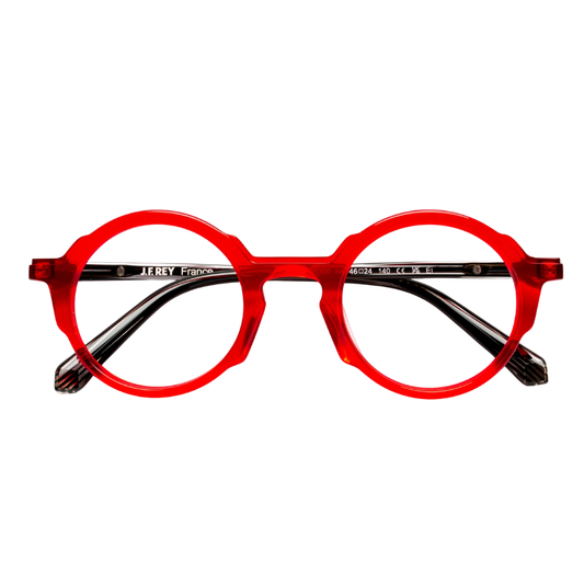 J.F.REY JF1583 fine acetate eyeglasses with screwless flex hinge – front view
