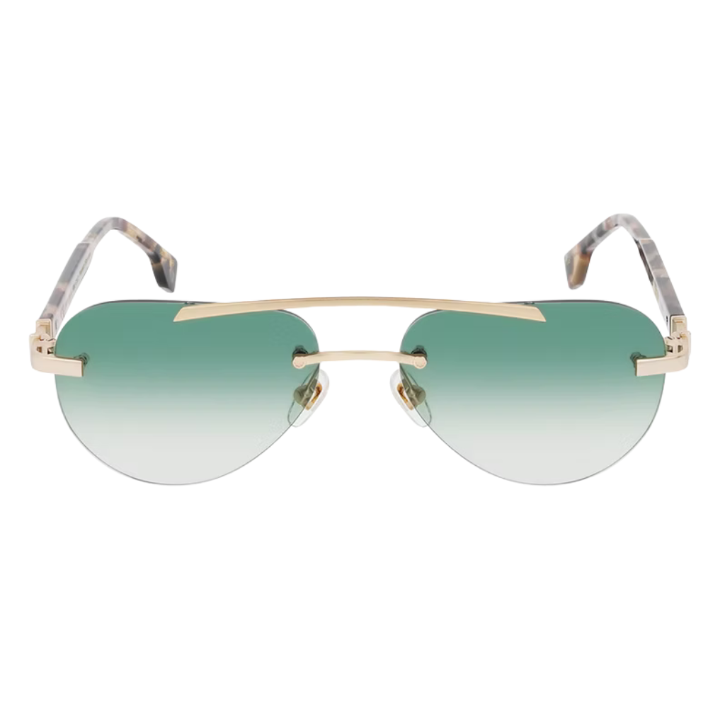 EKKIU KT12701 bold designer eyeglasses with unconventional silhouette – front view
