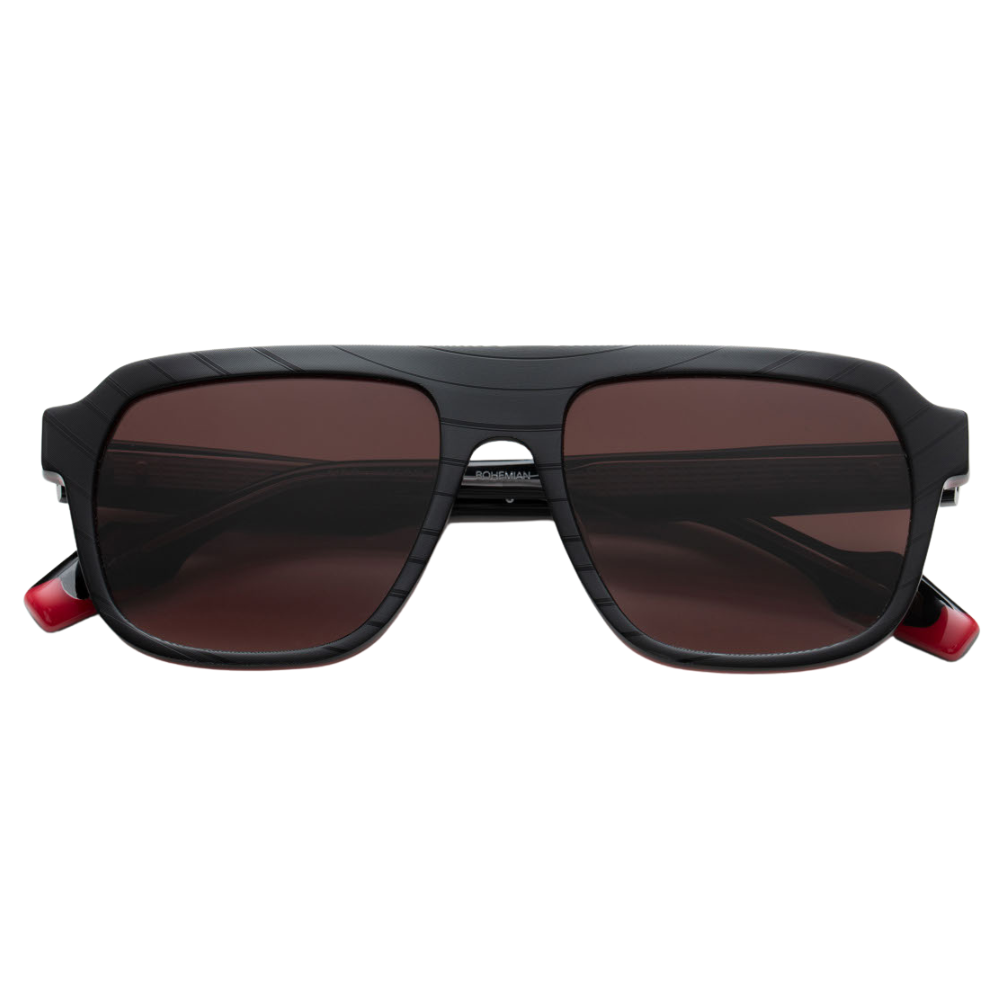 Woodys x Queen Bohemian C01 limited edition sunglasses with vinyl front – front view
