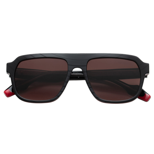 Woodys x Queen Bohemian C01 limited edition sunglasses with vinyl front – front view
