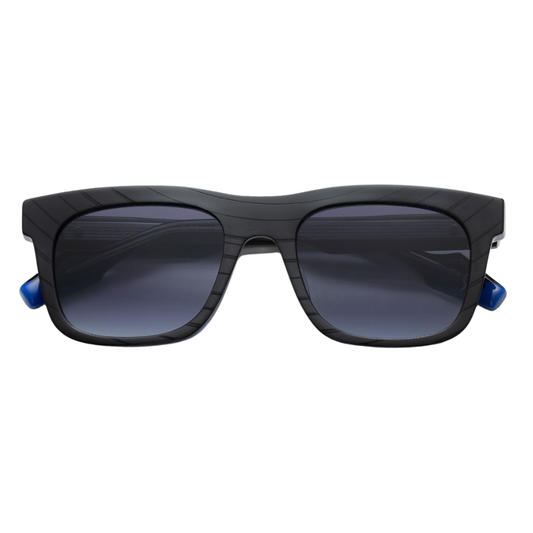 Woodys x Queen Show 01 limited edition rectangular sunglasses with vinyl front – front view
