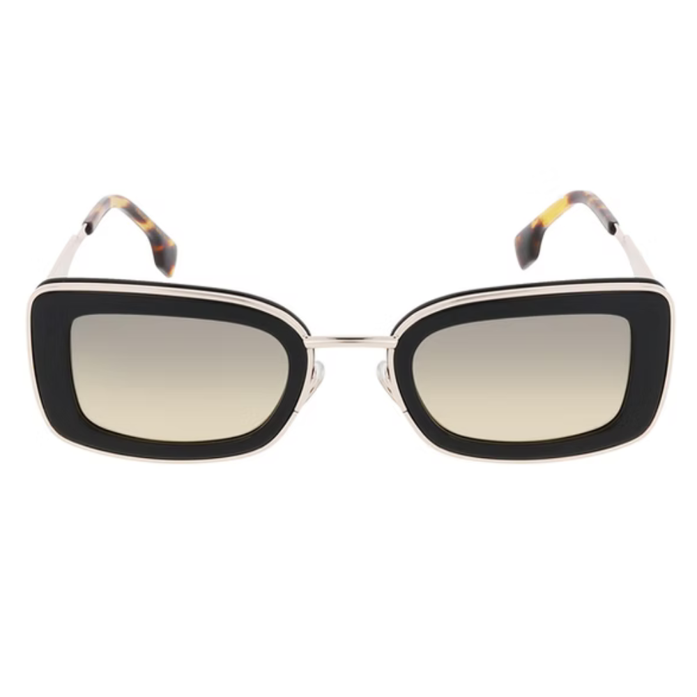 EKKIU KT12702 — Swiss women's black acetate and metal optical frame, front view
