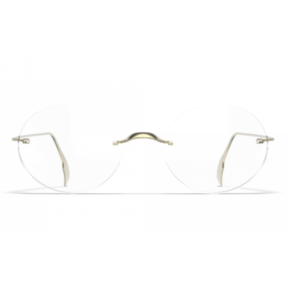 Blackfin Infinity B5-P6 BF1127 rimless titanium eyeglass frame in Brushed Light Gold
