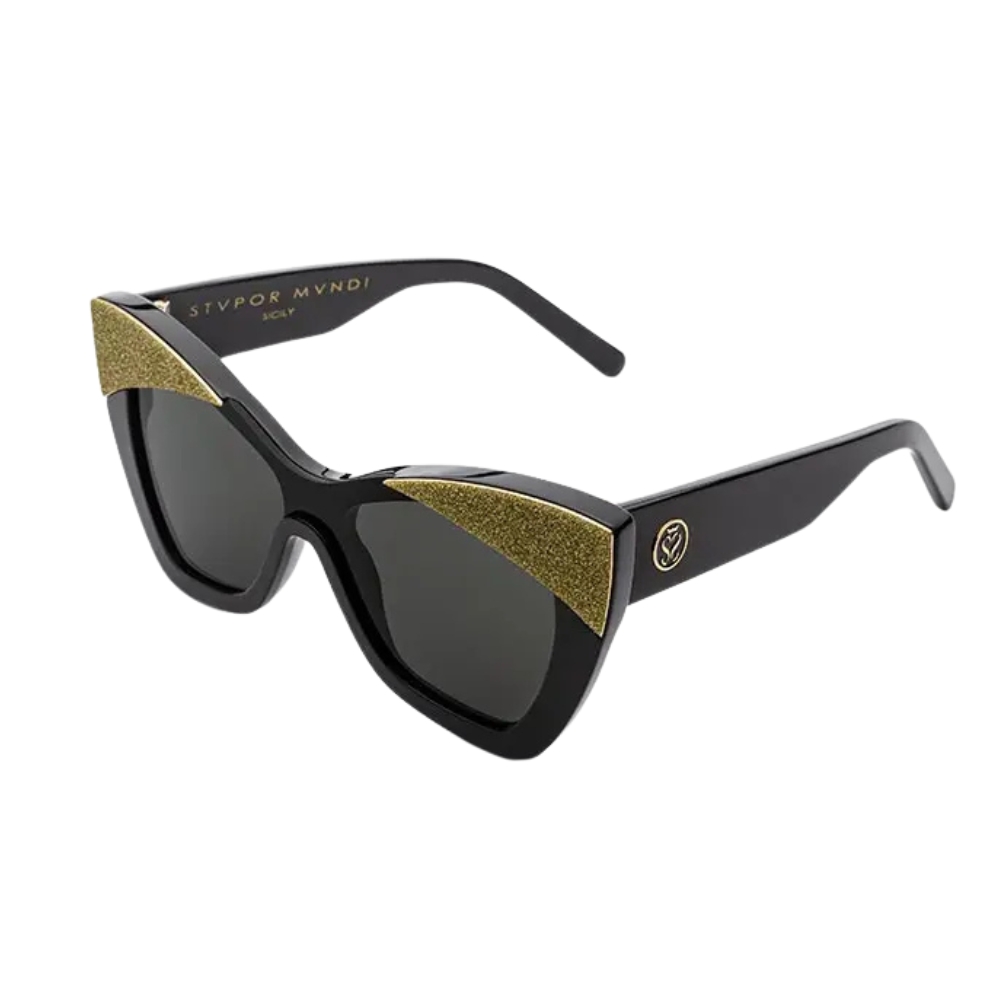Stupor Mundi Nova – 6 carats fancy yellow lab-grown micro-diamonds on gold coated stainless steel frame front


