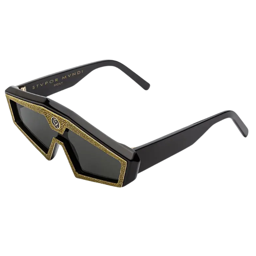 Stupor Mundi Roger II side view – 24k gold plated seven-barrel hinges, M49 bio acetate temples

