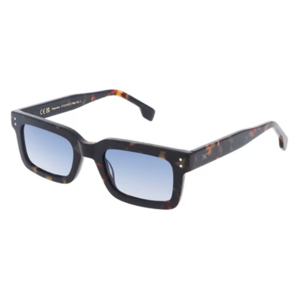 EKKIU-KT22409 B sunglasses side view - detailed profile showing frame thickness and temple design
