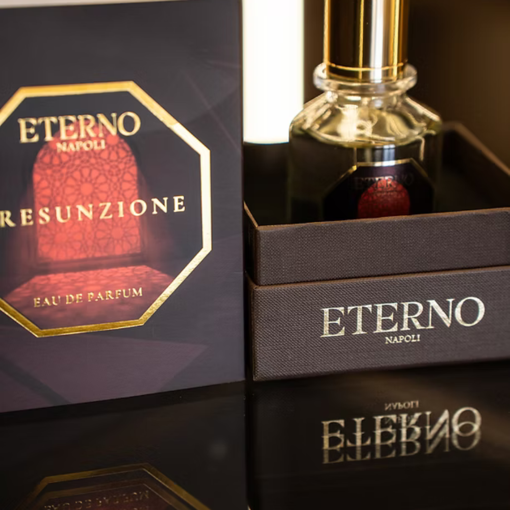 Eterno Napoli PRESUNZIONE EDP – bold leather and patchouli perfume with ylang ylang and orchid
